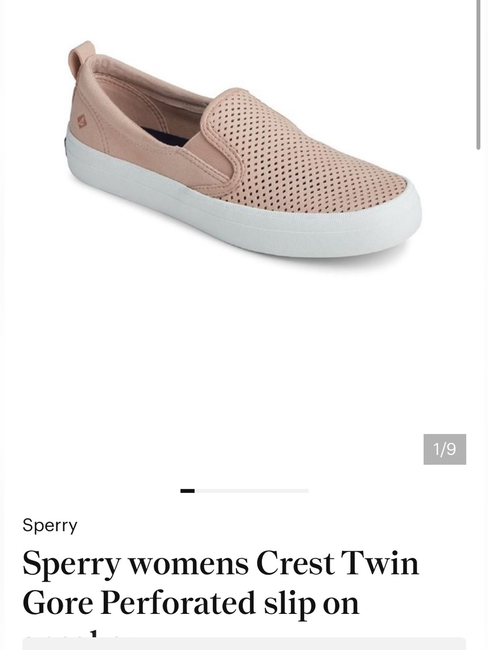 Sperry womens Crest Twin Gore Perforated slip on sneaker